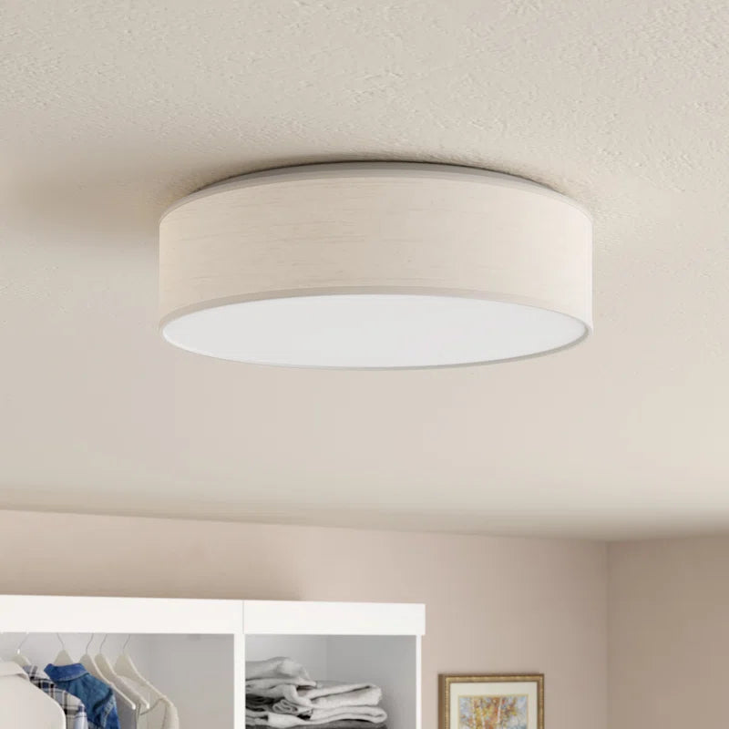 Armande Linen LED Flush Mount