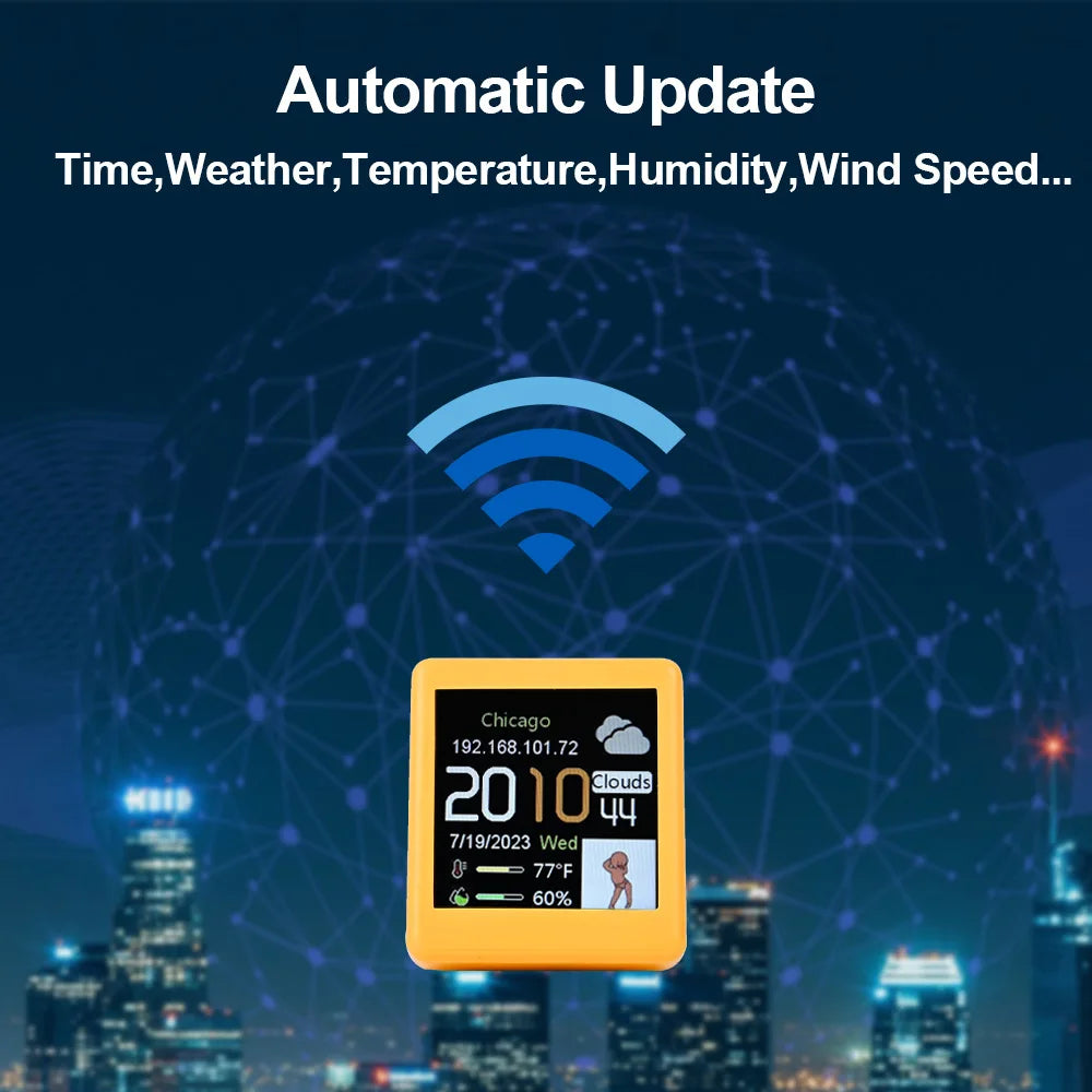 MINI Smart WiFi Weather Station Clock