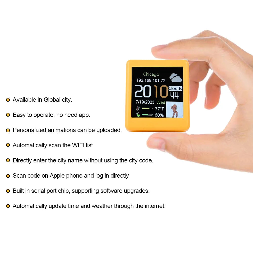 MINI Smart WiFi Weather Station Clock