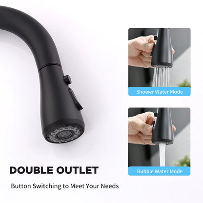 Kitchen Faucet Silver Color Surface Hot and Cold Water Faucet Kitchen Sink Faucet Pull-Out Kitchen Faucet Single Hole Tap866068