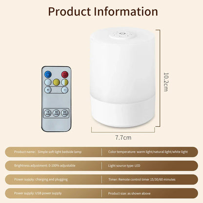 Rechargeable Multicolor Night Lamp With Remote Control